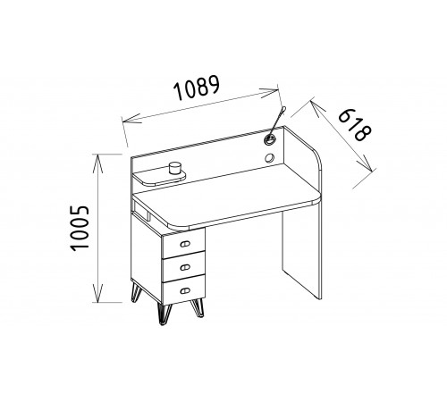 Письменный стол Менти (Menty) MENTY-14тp