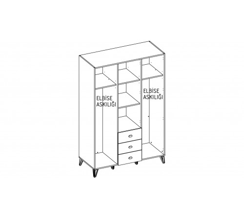 Трехдверный шкаф Менти (Menty) MENTY-21