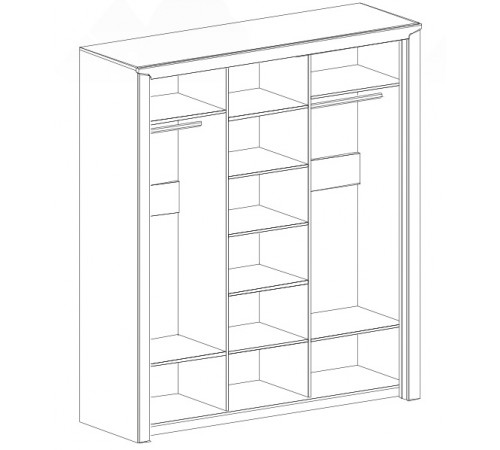 Шкаф для одежды Соренто  Дуб стирлинг с раздвижными дверями