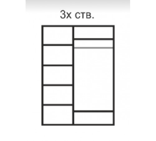 Трехстворчатый шкаф для одежды  Rimini Solo РМШ2/3 (s) (слоновая кость)