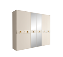 Шестистворчатый шкаф для одежды с зеркалами Богемия Фарфале (Bogemia Farfalle) БМШ1/6 (Fа)